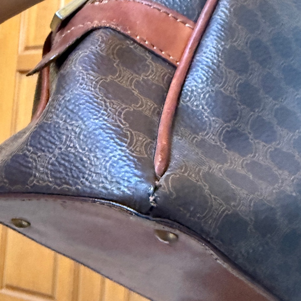 Celine Authentic Brown Dome Satchel Handbag - Brown - Picture 10 of 16
